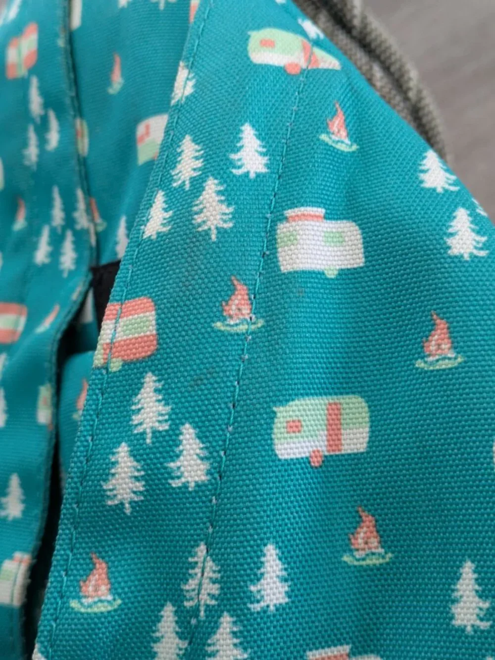 Kavu Rope Sling, Teal Camping Print